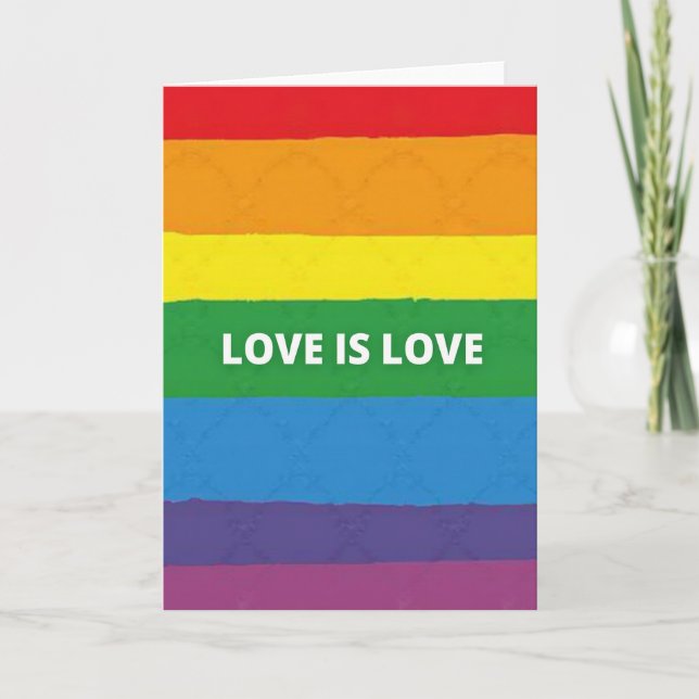 Love Is Love Pride Flag Card (Front)