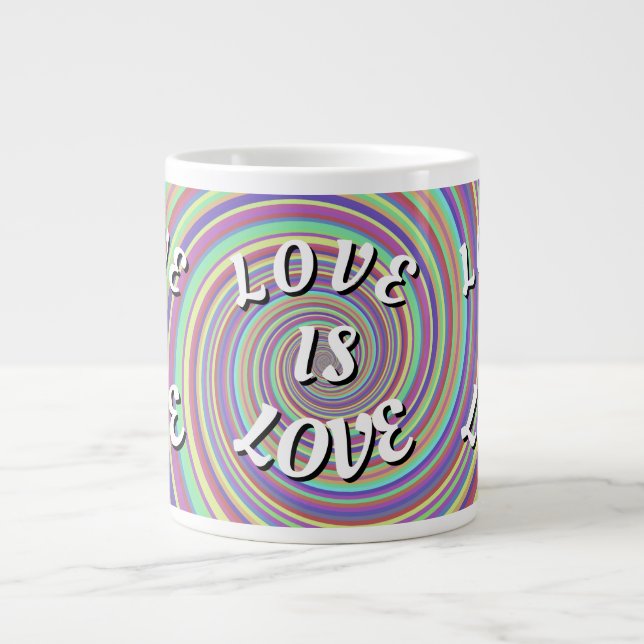Love Is Love Pride  Giant Coffee Mug (Front)