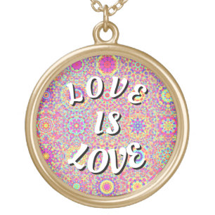 Love Is Love Pride Gold Plated Necklace