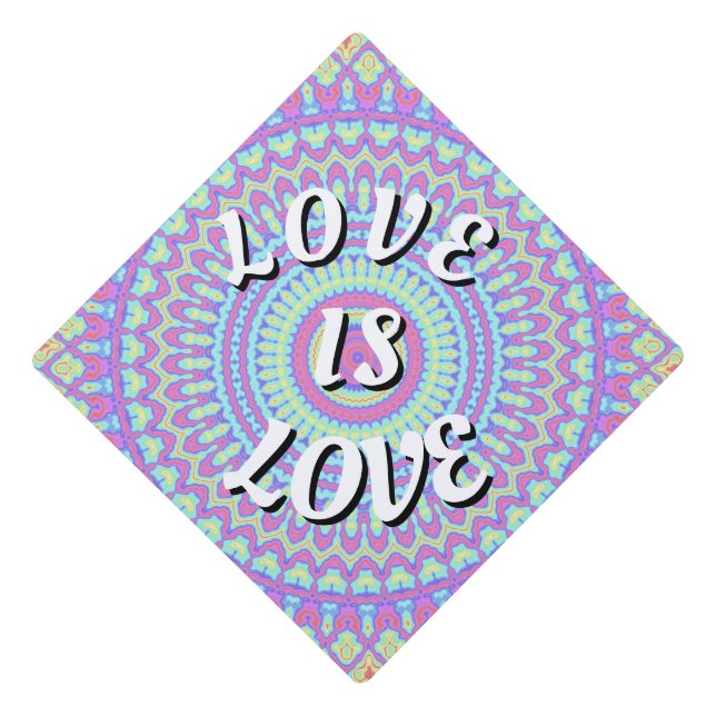 Love Is Love Pride Graduation Cap Topper (Front)