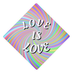 Love Is Love Pride Graduation Cap Topper