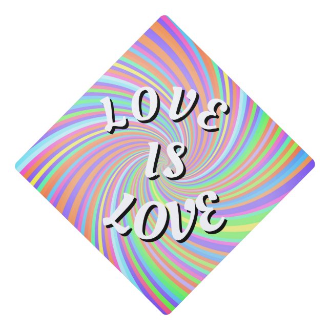 Love Is Love Pride Graduation Cap Topper (Front)
