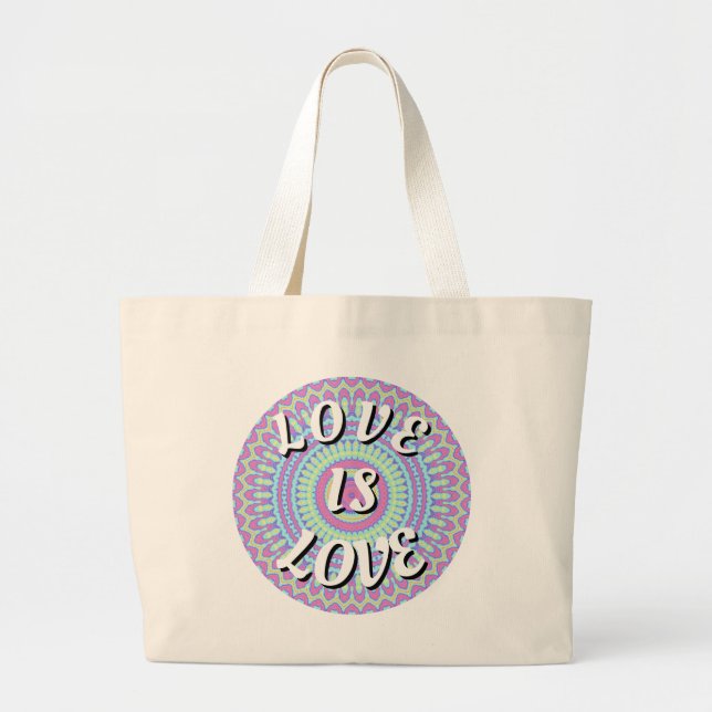 Love Is Love Pride   Large Tote Bag (Front)