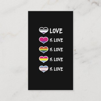 Love Is Love Pride Lgbt Equal Rights Colorful Business Card by Designer_Store_Ger at Zazzle