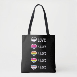 Love is Love Pride LGBT Equal Rights colorful Tote Bag