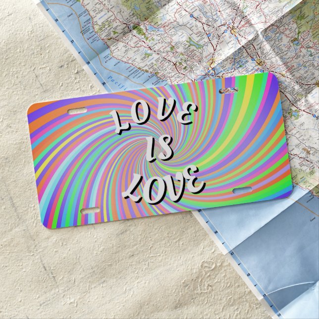 Love Is Love Pride  License Plate (In Situ)