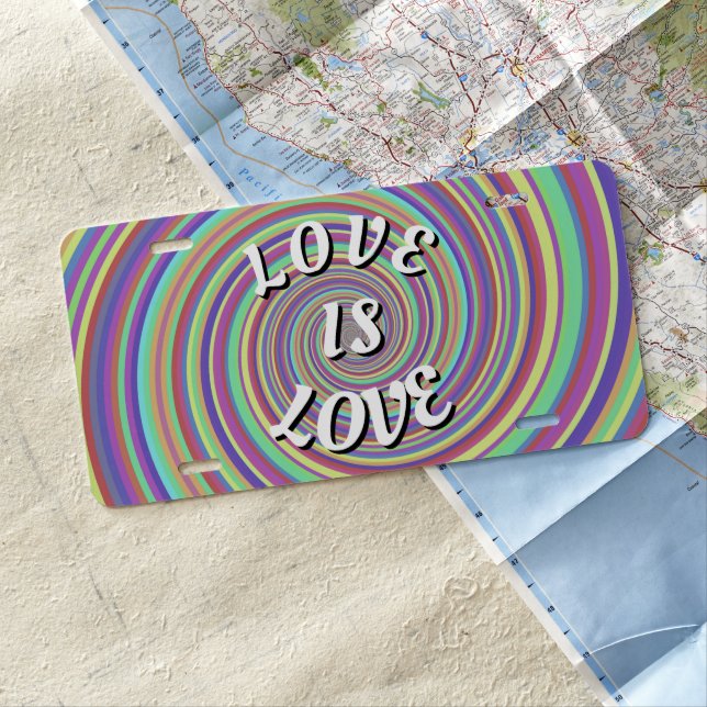Love Is Love Pride  License Plate (In Situ)