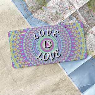 Love Is Love Pride License Plate