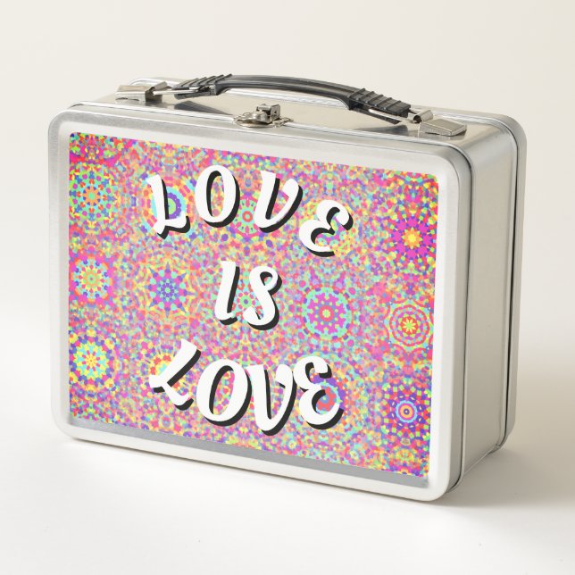 Love Is Love Pride  Metal Lunch Box (Front)