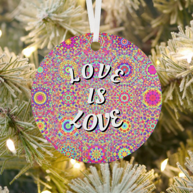 Love Is Love Pride Metal Ornament (Insitu)