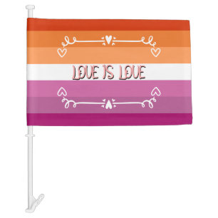Love is Love Pride Month Car Flag