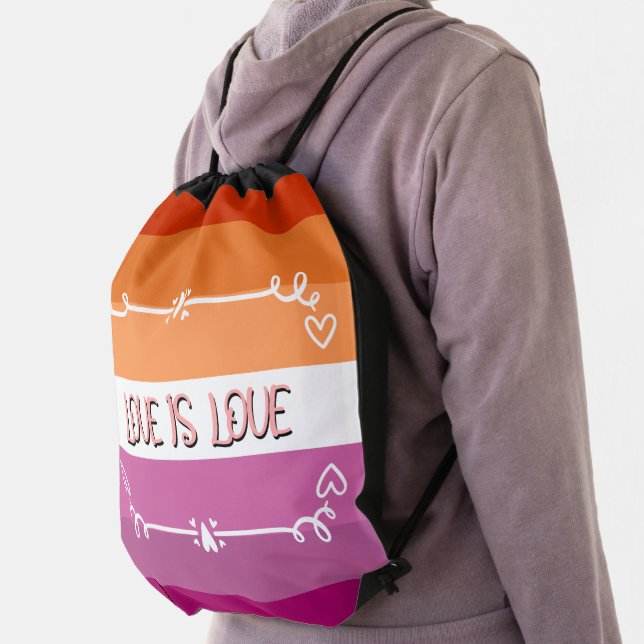 Love is Love Pride Month Drawstring Backpack (Insitu)