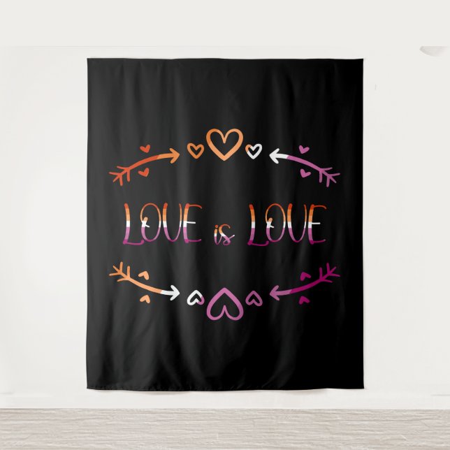 Love is Love Pride Month Lesbian Backdrop (Front)