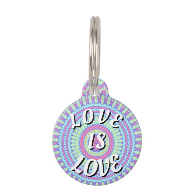 Love Is Love Pride Pet ID Tag (Front)