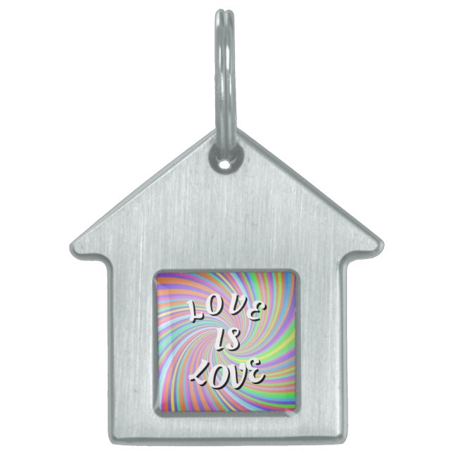 Love Is Love Pride Pet ID Tag (Front)