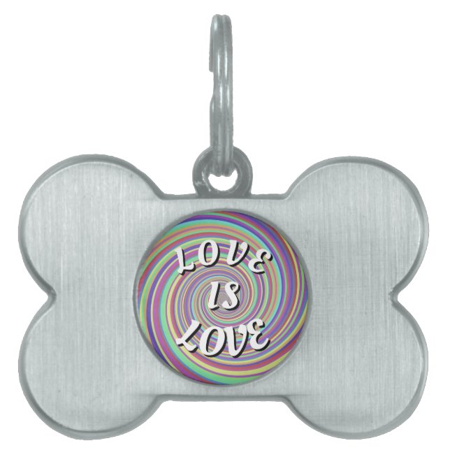 Love Is Love Pride Pet ID Tag (Front)