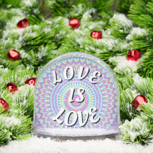 Love Is Love Pride  Phone Ring Stand Snow Globe (Christmas)