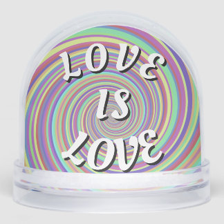 Love Is Love Pride Phone Ring Stand Snow Globe