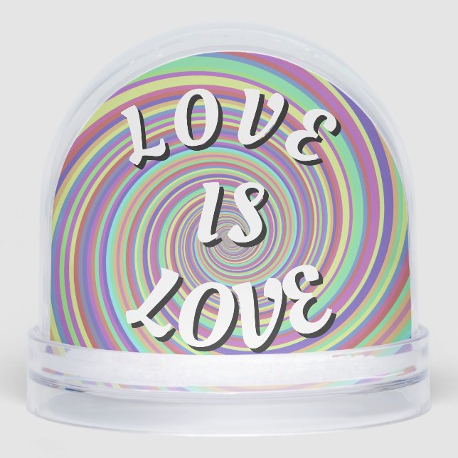 Love Is Love Pride  Phone Ring Stand Snow Globe (Front)