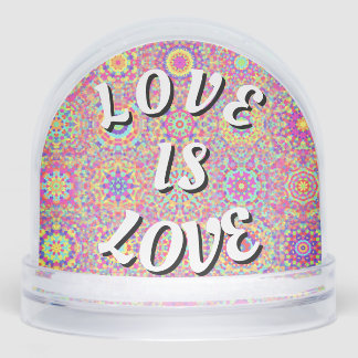 Love Is Love Pride Phone Ring Stand Snow Globe