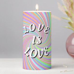 Love Is Love Pride Pillar Candle