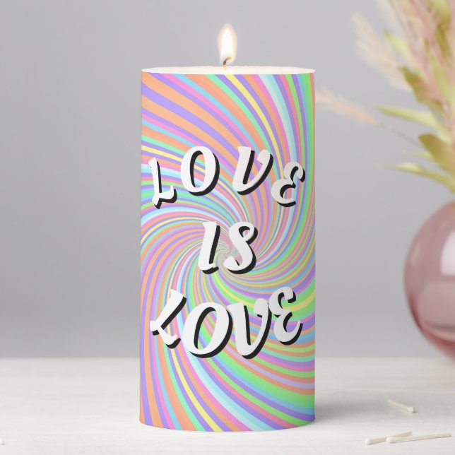 Love Is Love Pride Pillar Candle (In Situ)