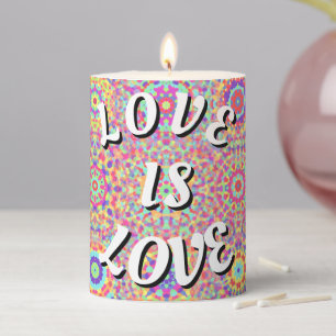 Love Is Love Pride Pillar Candle