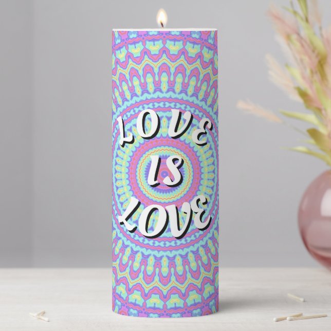 Love Is Love Pride Pillar Candle (In Situ)