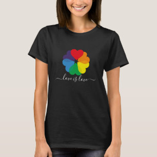 Love is love Pride Rainbow Hearts LGBTQ T-Shirt