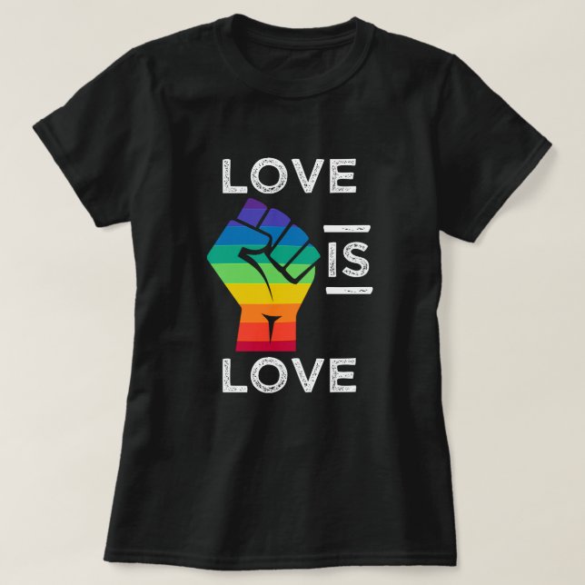 Love is Love - Pride Saying - Gay Lesbian Shirt (Design Front)