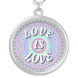 Love Is Love Pride Silver Plated Necklace