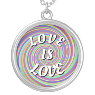 Love Is Love Pride Silver Plated Necklace