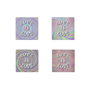 Love Is Love Pride Stone Magnet