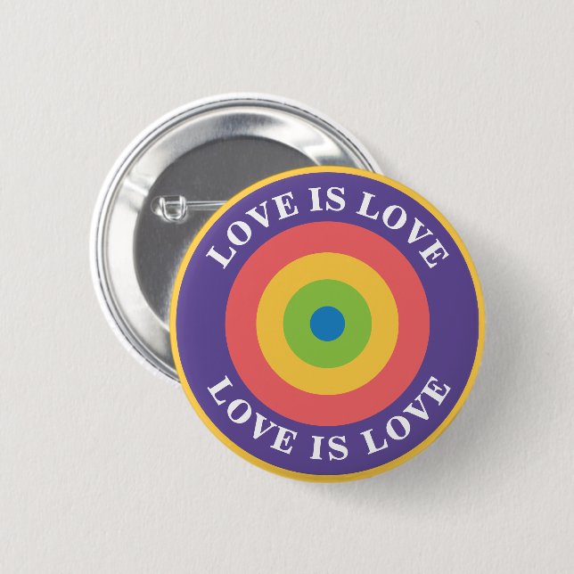 Love is Love Pride target Button (Front & Back)