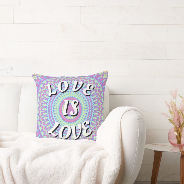 Love Is Love Pride Throw Pillow (Couch)