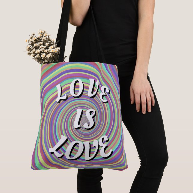 Love Is Love Pride Tote Bag (Close Up)
