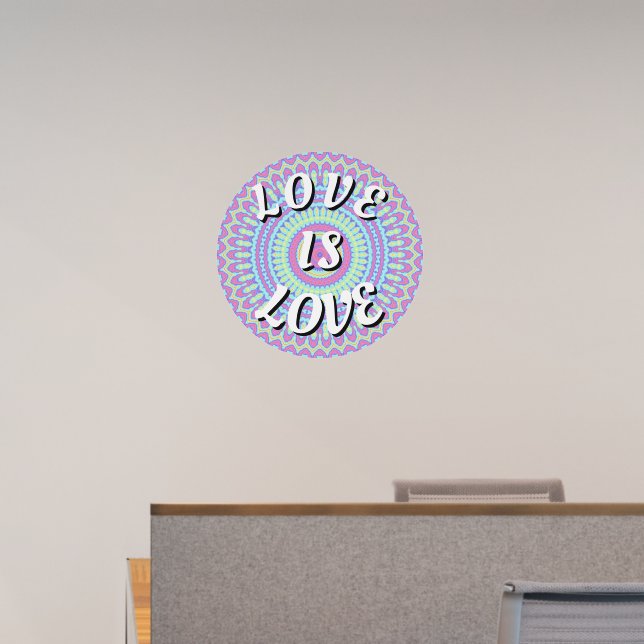 Love Is Love Pride   Wall Decal (Office)