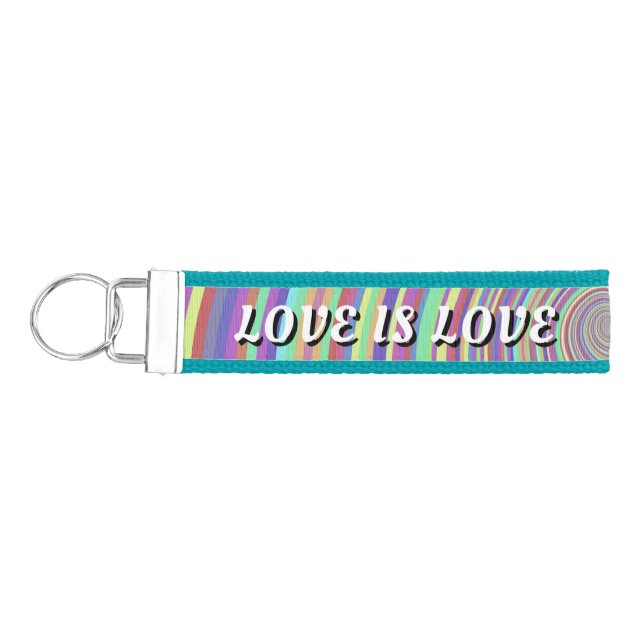 Love Is Love Pride Wrist Keychain (Keys on Left)