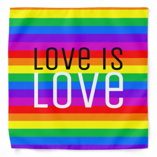 Love is Love Rainbow Bandana