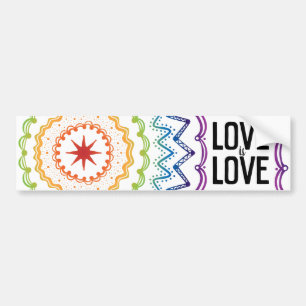 Love is Love Rainbow Bumper Sticker