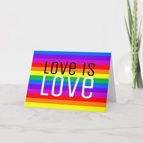 Love is Love Rainbow Card