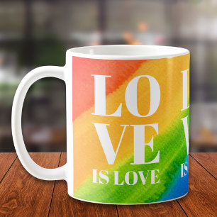 Love Is Love Rainbow Colors Coffee Mug