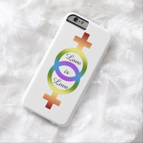 Love is Love Rainbow Female Gender Symbols Barely There iPhone 6 Case