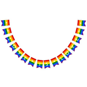 Love is Love Rainbow Flag LGBT Pride Wedding Party