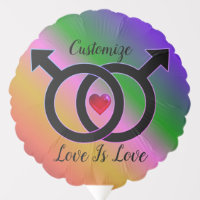 Love Is Love Rainbow Gay Marriage Balloon