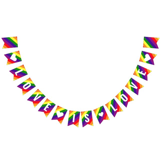 Love is Love Rainbow Gay Pride Bunting Flags (All)