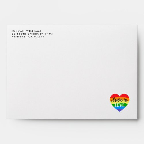Love is Love Rainbow Heart Envelope Love is Love Rainbow Heart Envelope