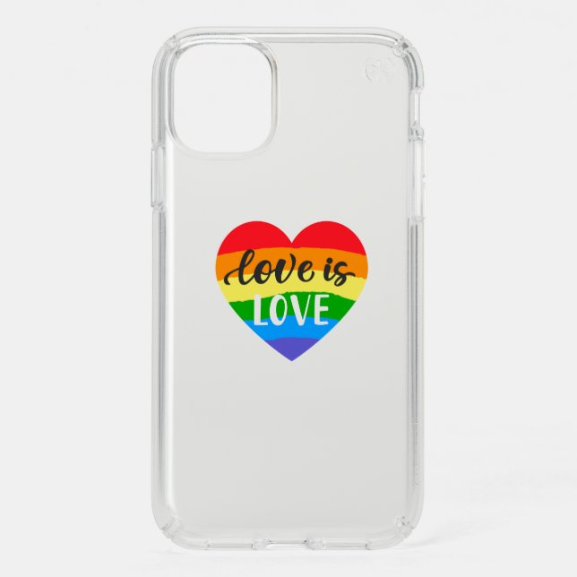Love is Love Rainbow Heart Speck iPhone 11 Case (Front)