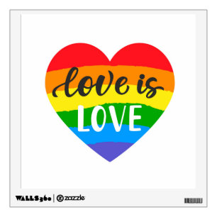 Love is Love Rainbow Heart Wall Decal