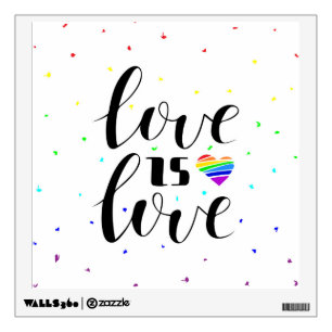Love is Love Rainbow Hearts Wall Decal
